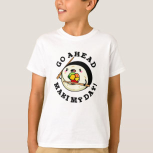 T-shirt Aller devant Maki Ma journée Funky Sushi Pun