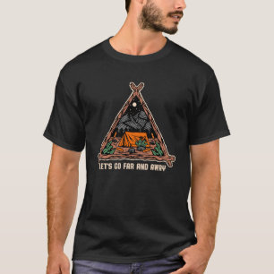 T-shirt Aller loin Camping Randonnée Camper Hiker F