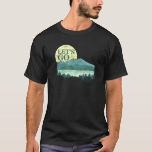 T-shirt Aller Montagnes Cool Randonnée Camping Camper Outd