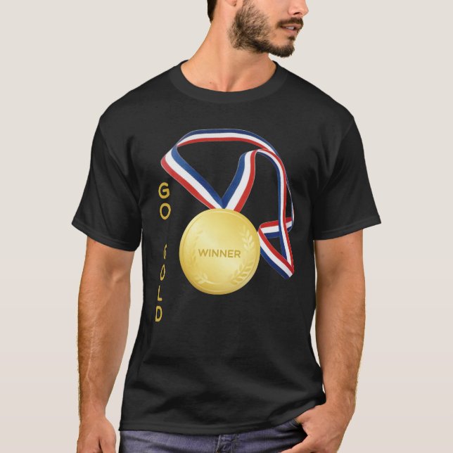 T-shirt Aller Pour Le Gold Sports Award Unisex (Devant)