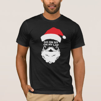 T-shirt Aller s'asseoir sur mes genoux Père Noël vacances 