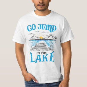 T-shirt Aller Sauter Dans Le Lac