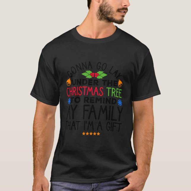 T-shirt Aller S'Installer Sous L'Arbre De Noël Xm Sarcasti (Devant)