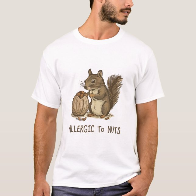 T-shirt Allergique aux noix (Devant)
