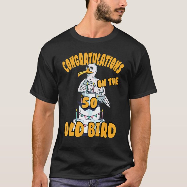 T-shirt Alles Gute Zum 50 Anniversaire Seagull Bird Bir (Devant)