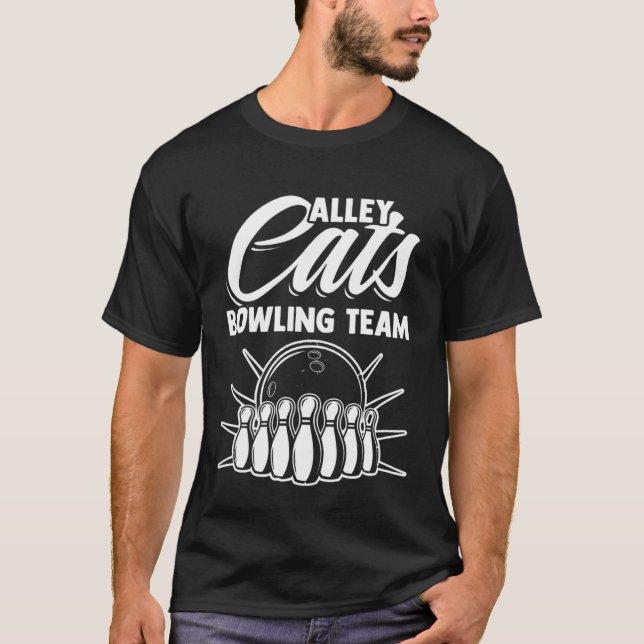 T-shirt Alley Cats Bowl Bowl Sport Bowling Bowling (Devant)