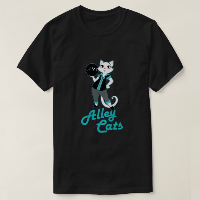T-shirt Alley Cats Bowling Team Ladies Backside Print (Design devant)