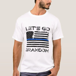 T-shirt Allez Brandon Funny Distressed Ligne Bleue Distres