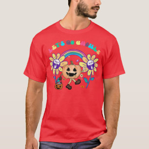 T-shirt Allez Ghouls Halloween Éffrayante saison rétro Pom