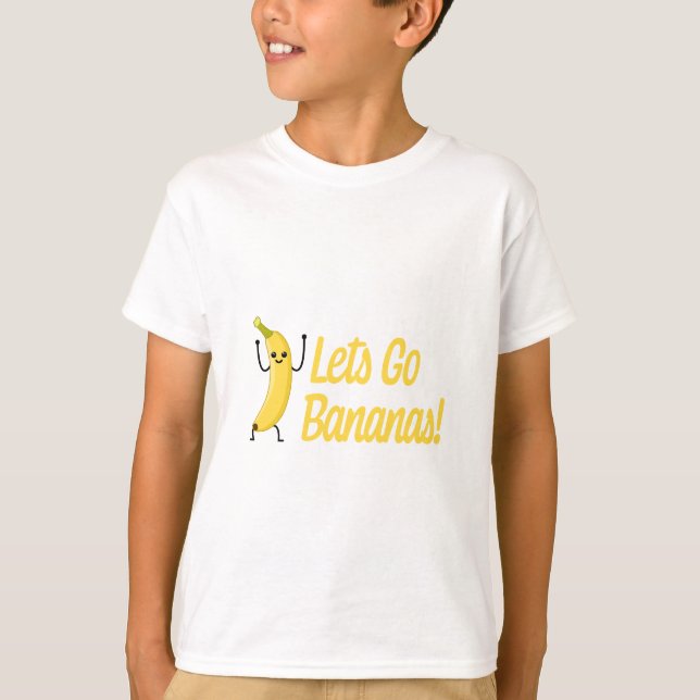 T-shirt Allez, les bananes ! Caricature à la banane mignon (Devant)