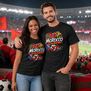 T-shirt Allez les Lions du Football Maroc Fans
