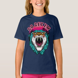 T-shirt Allez les obtenir - Tiger Face Design graphique