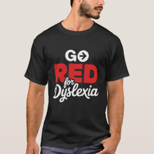 T-shirt Allez Rouge pour la Dyslexie  TDAH Dyslexique  Dys