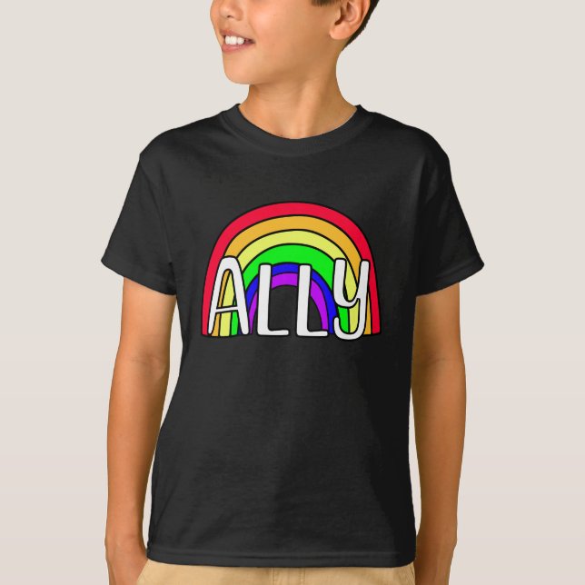 T-shirt Alliance LGBTQIA+ | drapeau arc-en-ciel (Devant)