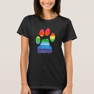 T-shirt Allié LGBT Furry Pride Arc-en-ciel Fursuit Patte d