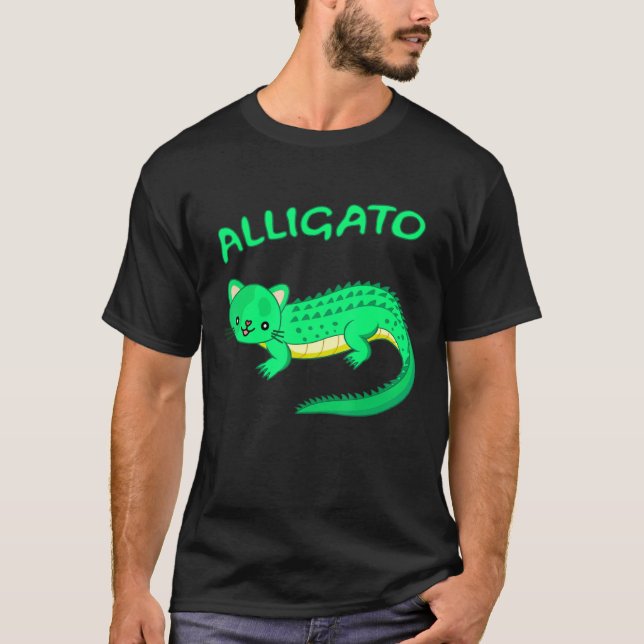 T-shirt Alligator cool Et Chat Et Repti De Crocodile (Devant)