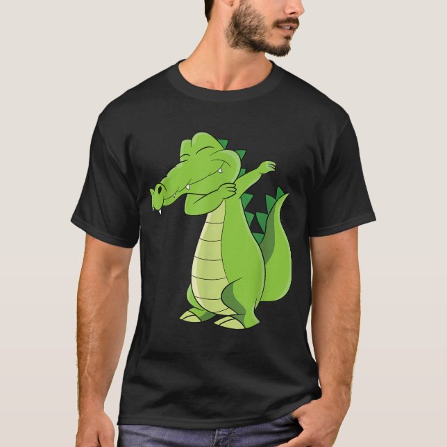 T-shirt Alligator Dansant Drôle Alligator Dabbing (Devant)