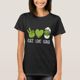 T-shirt Alligator de l'amour de paix