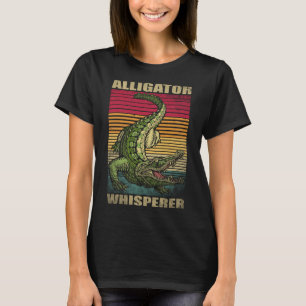 T-shirt Alligator Whisperer Retro Style Vintage désorganis