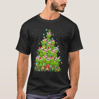 T-shirt Alligator Xmas Tree Lighting Père Noël Alligator C