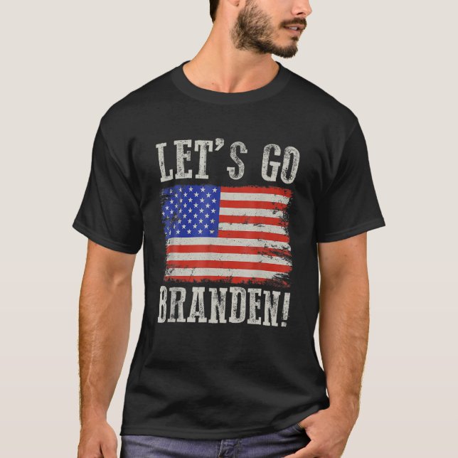 T-shirt Allons Branden Conservateur Anti-Libéral Américain (Devant)