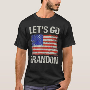 T-shirt Allons Brandon US Drapeau Drôle Drôle Drôle Dr