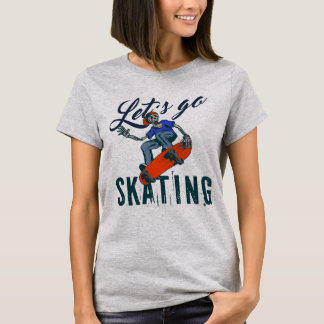 T-shirt Allons Faire du Skate – Art de rue vintage sur ska