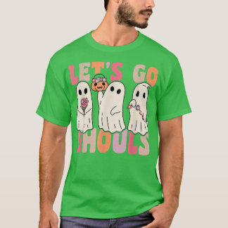 T-shirt Allons Gâler Le Fantôme Super Avec Des Fleurs Vint