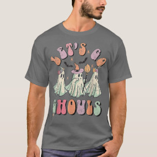 T-shirt Allons Gouls Halloween Fleur de chauve-souris Éffr