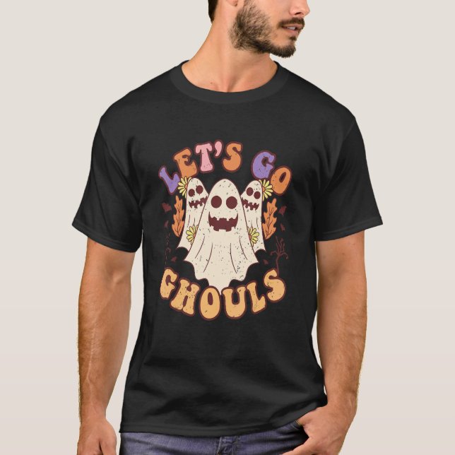 T-shirt Allons Gouls Halloween Ghost Costume Ret (Devant)