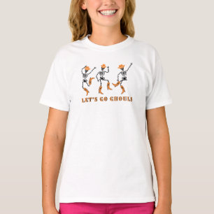 T-shirt Allons Gouls Halloween Skeletons Cowboy
