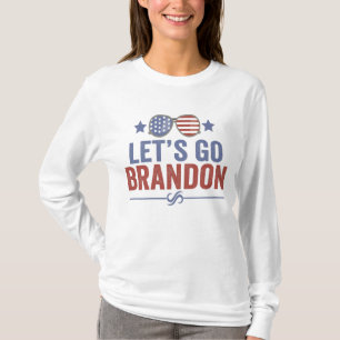 T-shirt Allons les Lunettes de soleil américaines patrioti