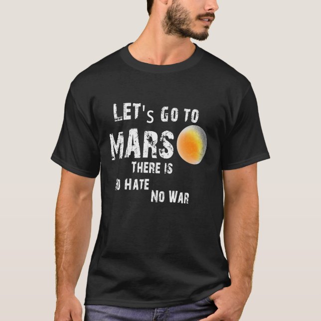 T-shirt Allons sur Mars (Devant)