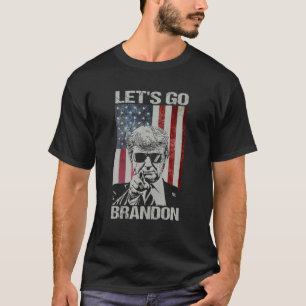 T-shirt Allons voir Brandon American Flag Impeach Biden