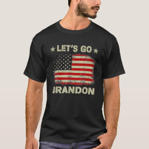 T-shirt Allons voir Brandon American Flag Impeach Biden