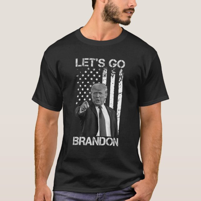 T-shirt Allons voir Brandon Branson Trump et l'Amérique ma (Devant)