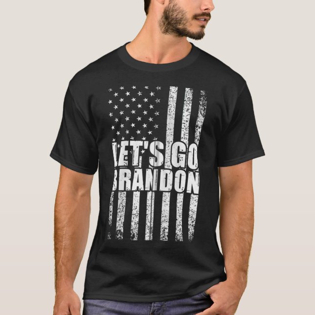 T-shirt Allons voir Brandon conservateur anti-libéral drap (Devant)