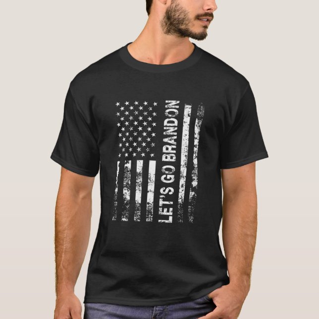 T-shirt Allons voir Brandons Brandon Conservateur Anti Lib (Devant)