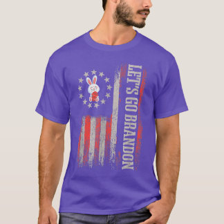 T-shirt Allons-y Brandon Bunny Joe Biden Eggs USA Drapeau