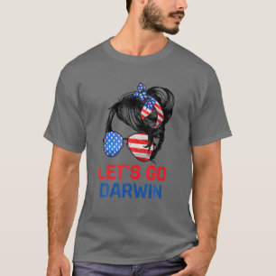 T-shirt Allons-y Darwin Femmes Fille Laissons aller USA Dr