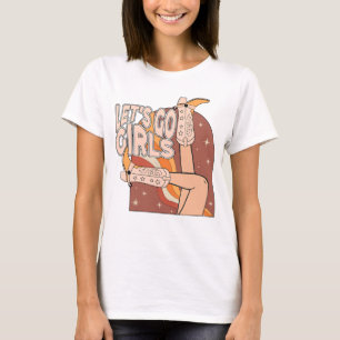 T-shirt Allons-y Fille Chapeau de Cowgirl Bottes de Cowboy