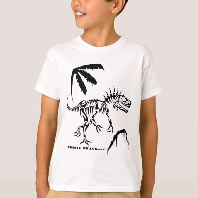 T-shirt Allosaurus par Shack fossile (Devant)