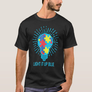 T-shirt Allumez-le en bleu Autism Awareness Pièce de puzz