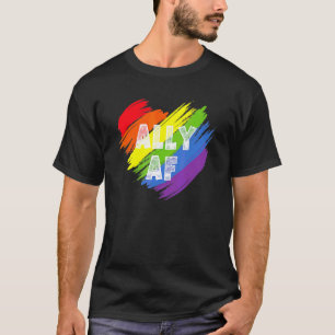 T-shirt Ally Af Heart Lgbt Communauté Fier Ally Lgbt Prid