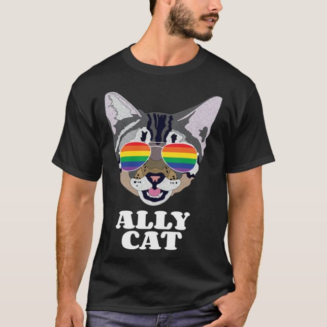 T-shirt Ally Cat  Gay Pride (Devant)