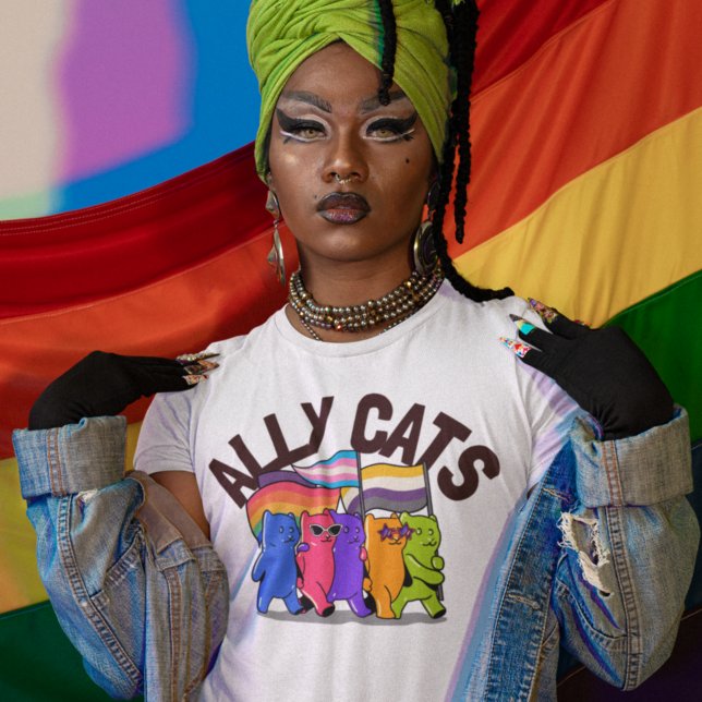 T-shirt Ally Cats Soutien à l'égalité LGBT (Créateur téléchargé)