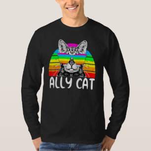 T-shirt Ally Chat Rainbow Lunettes de soleil Lgbt Gay prid