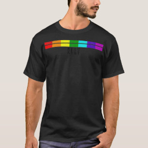 T-shirt Ally Pride Mois LGBTQ Rainbow Flag Gay Lesbian Qu