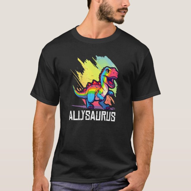 T-shirt Allysaurus Dinosaur Funny Dino Graphic Ally Equali (Devant)