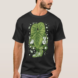 T-shirt Alocasia Frydek Variegata Taro géant Jardin botani